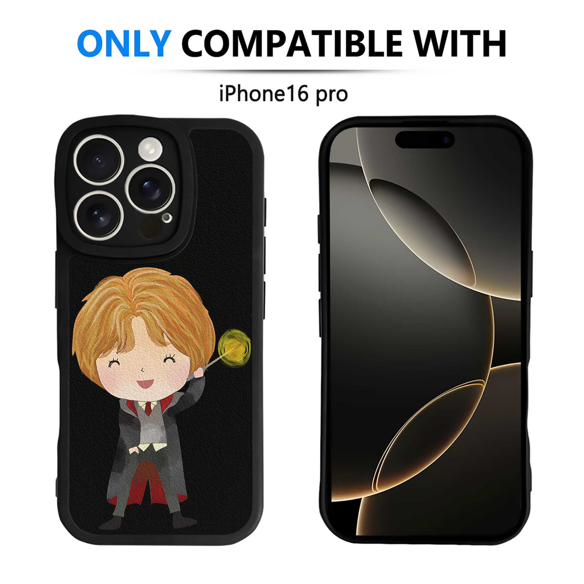 （画像用） Harry Potter ハリー・ポッターシリーズ 【iPhone 16シリーズ対応】シリコンスマホケース（レザー調） 材質：シリコン